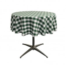 Zipcode Design Andrade Polyester Gingham Checkered Round Tablecloth ZPCD1991
